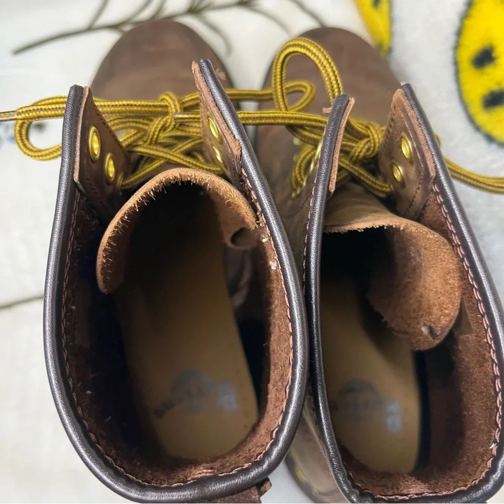 1460 CRAZY HORSE LEATHER LACE UP BOOTS - Picture 6 of 7